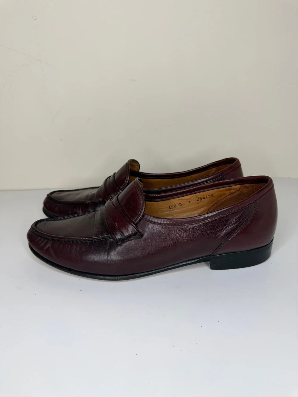 Allen Edmonds Bergamo Moc Toe Brown Leather Slip On Loafers Men’s 9D 49070 Italy